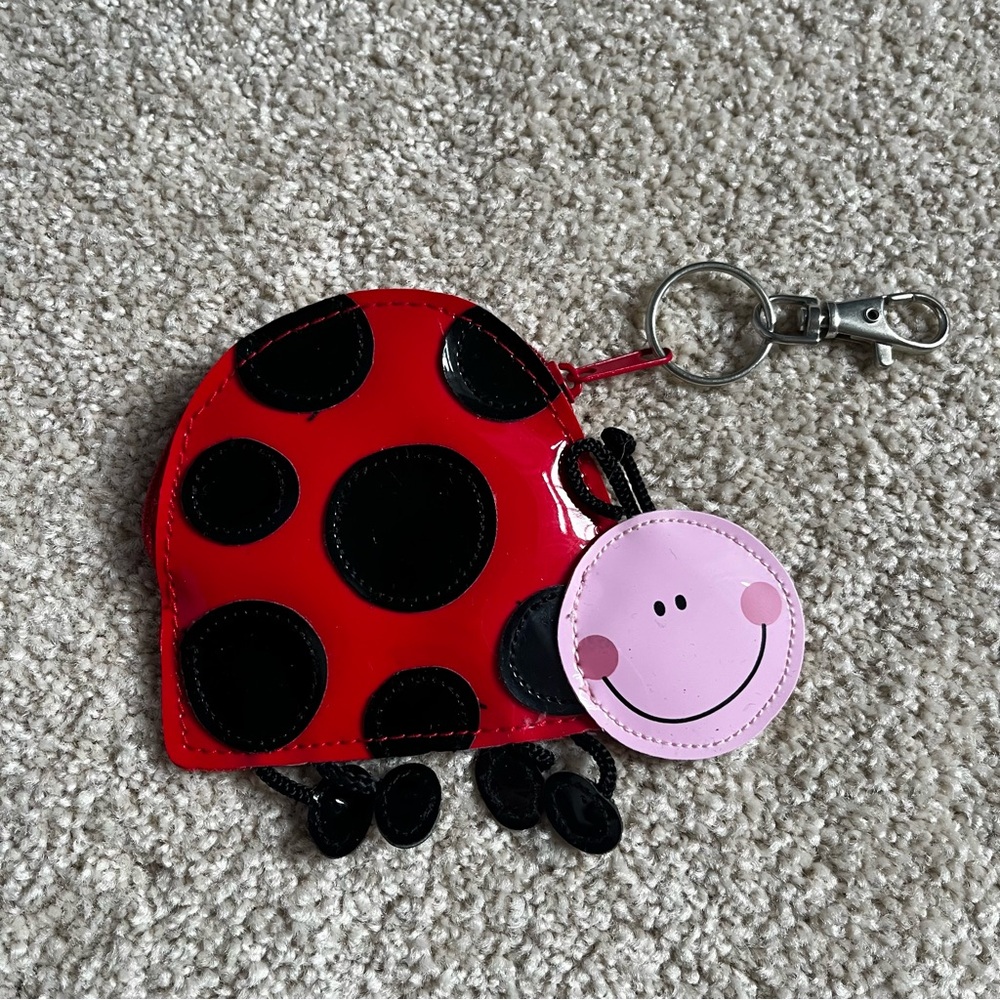 Stephen Joseph Ladybug Keychain Coin Holder